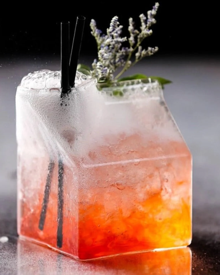 Glass Carton - Milk/Cocktail/Coffee